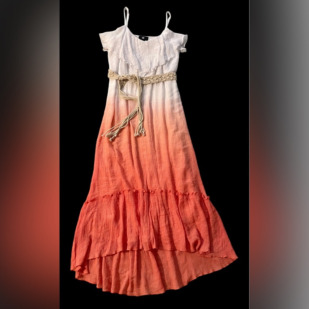 NWOT White Melon Ombré Swing Maxi Dress